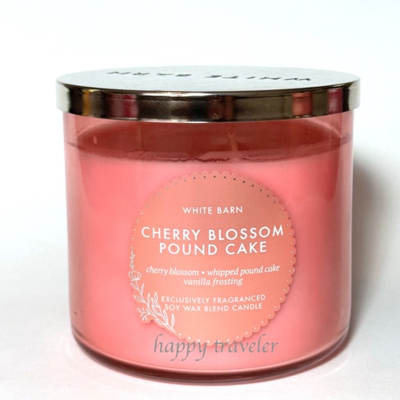 CHERRY BLOSSOM POUND CAKE 3-Wick Candle - Picture 1 of 4